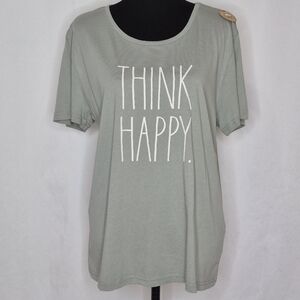 Rae Dunn "Think Happy" T-Shirt - NWT - Size XL